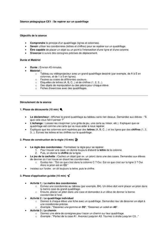 geometrie ce1 reproduire des figures sur quadrillage