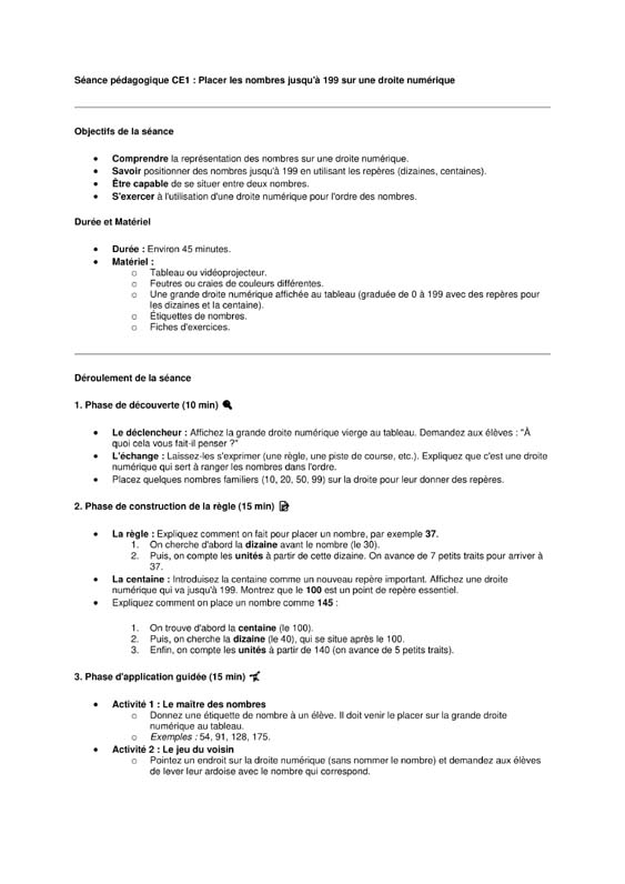 numeration ce1 decomposer les nombre de 0 a 99
