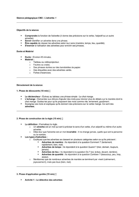 seance cm2 L’adverbe