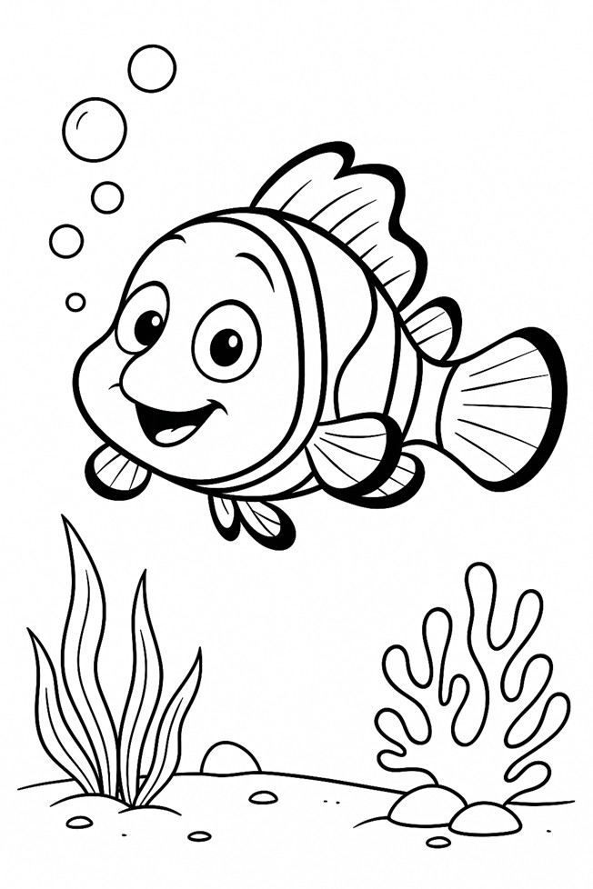 coloriages gratuits animaux aquatiques nemo