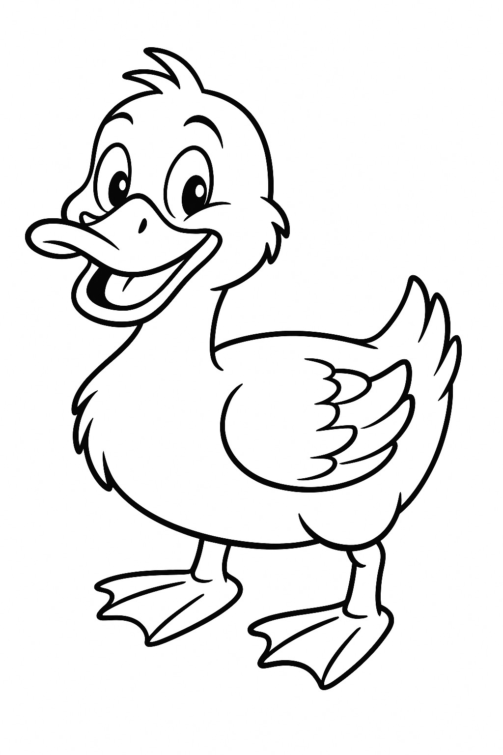 coloriages gratuits sur les animaux de la ferme un canard a colorier