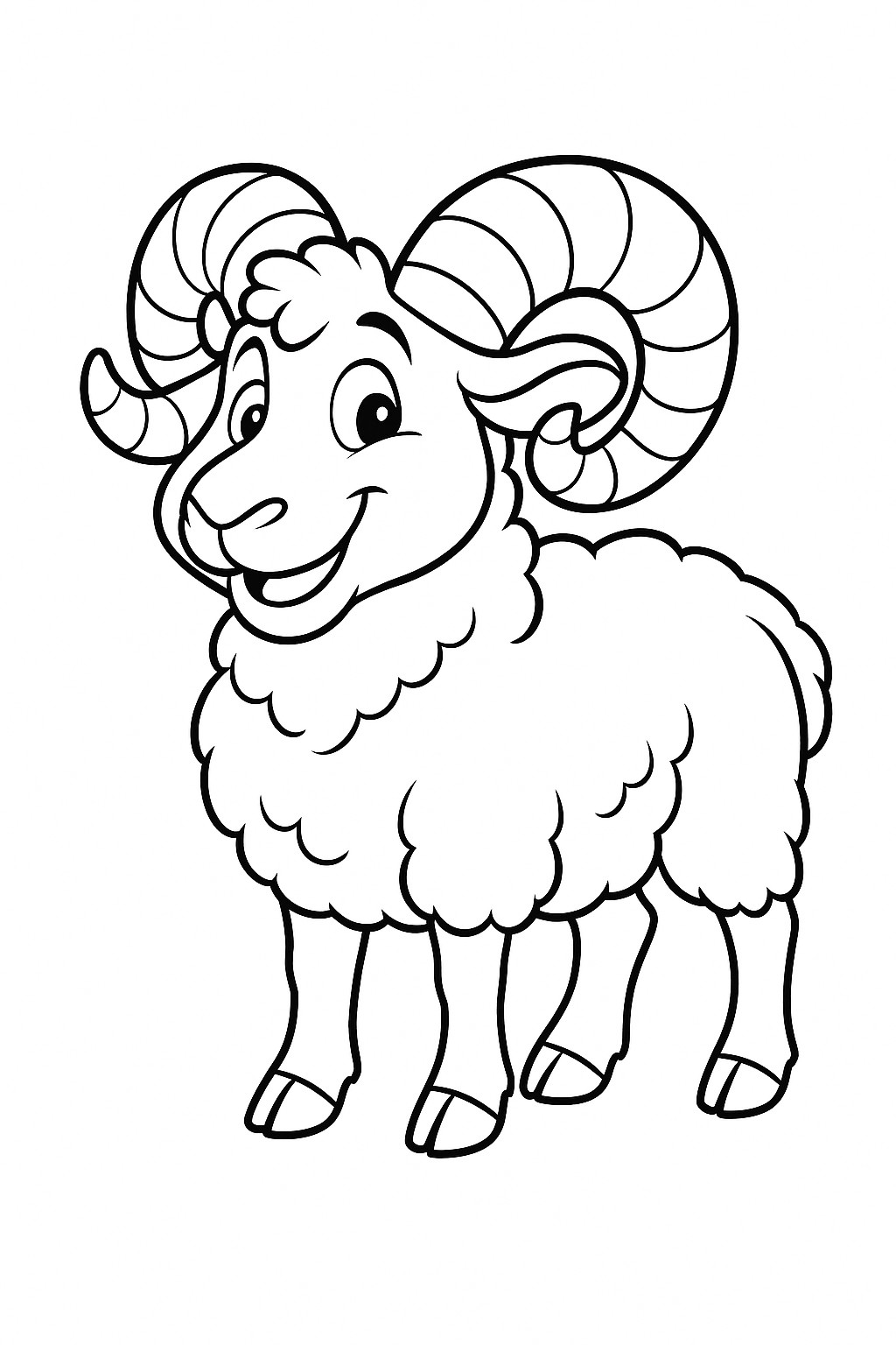 coloriages gratuits sur les animaux de la ferme un belier a colorier