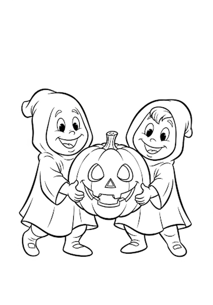 coloriages gratuits halloween enfants effrayant d'halloween