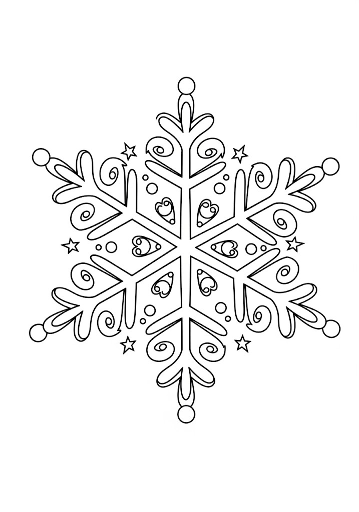 coloriages de noel un floconde noel