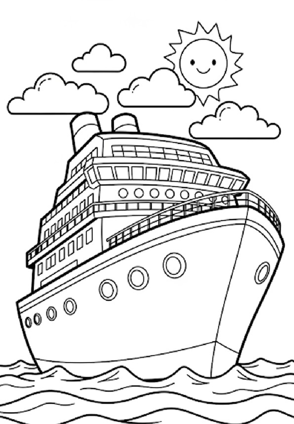 coloriages gratuits les véhicules un bateau a colorier