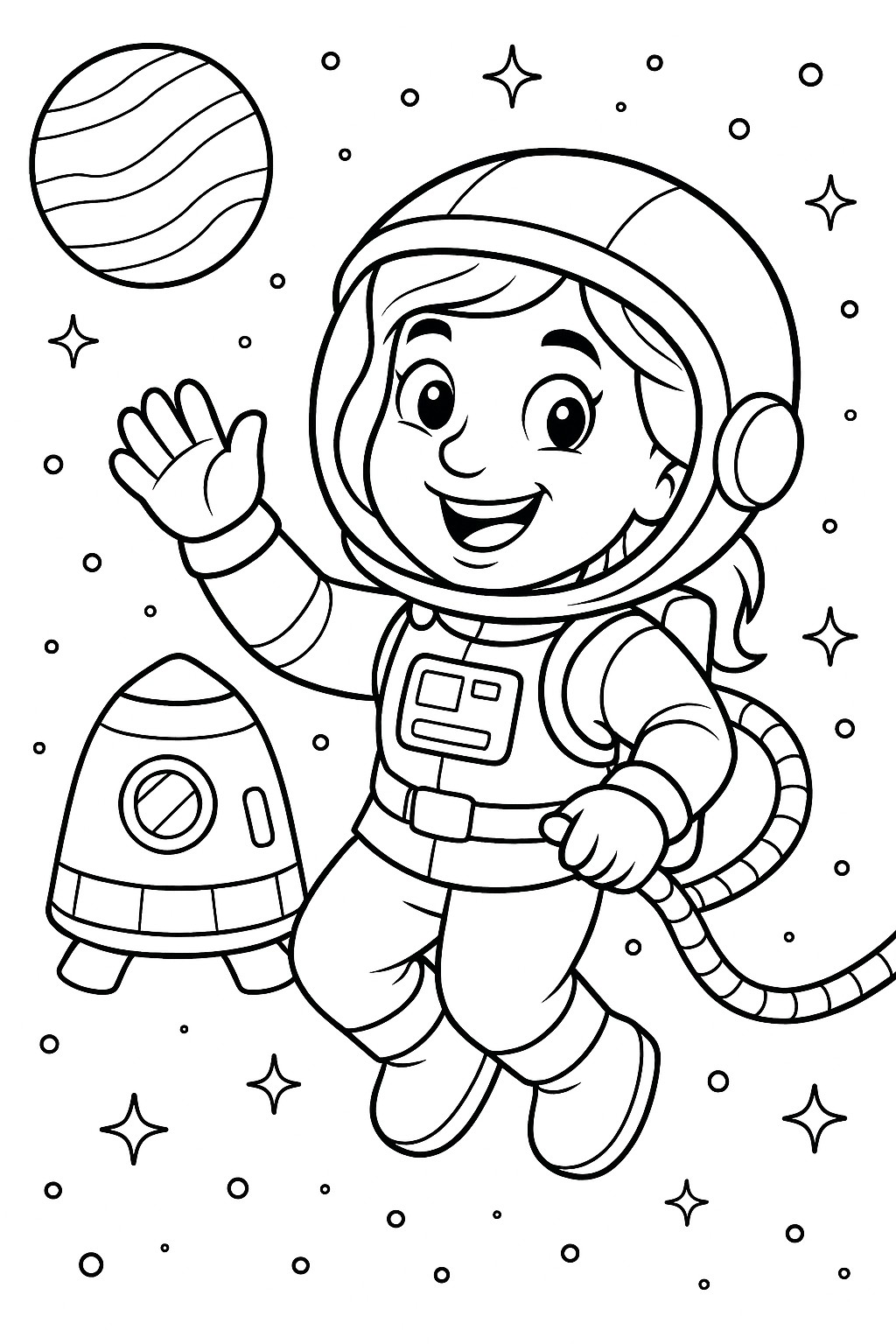 Astronaute à colorier