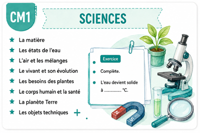 Fiches de sciences ce2