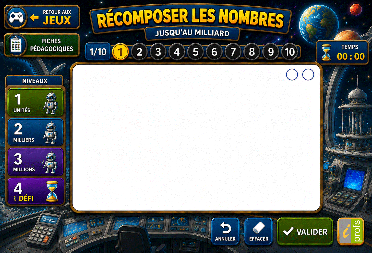 Recomposer les nombres dans l'espace